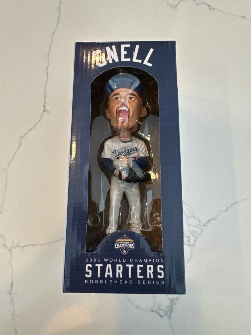 Snell Dodgers 2025 World Champion Starters Bobblehead - Blue/White